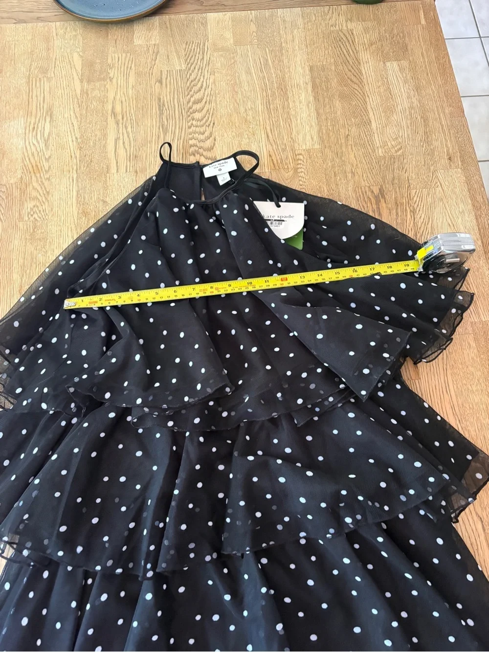 Kate Spade New York x Target black and white polka dot tired dress Small - Picture 7 of 8